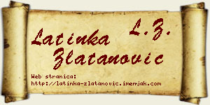 Latinka Zlatanović vizit kartica